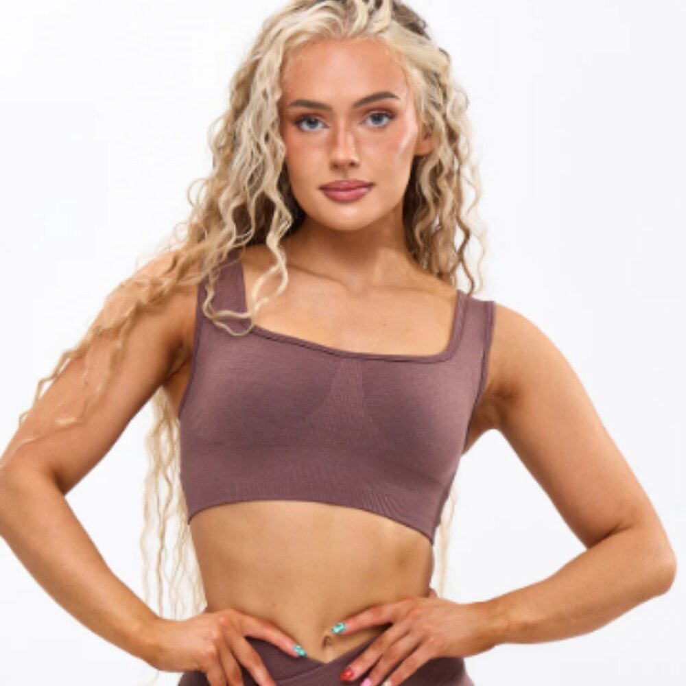BuffBunny - Synergy Seamless Sports Bra - Mocha Berry XXXL